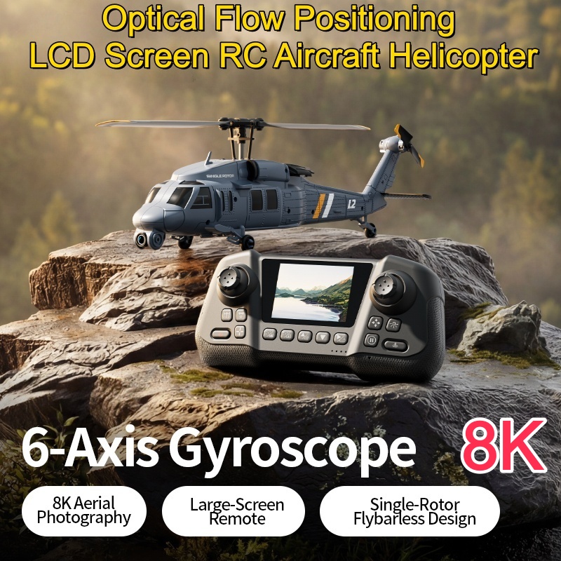 Rc Helicopter Nitro - 8K Flybarless Optical Flow Hover LCD