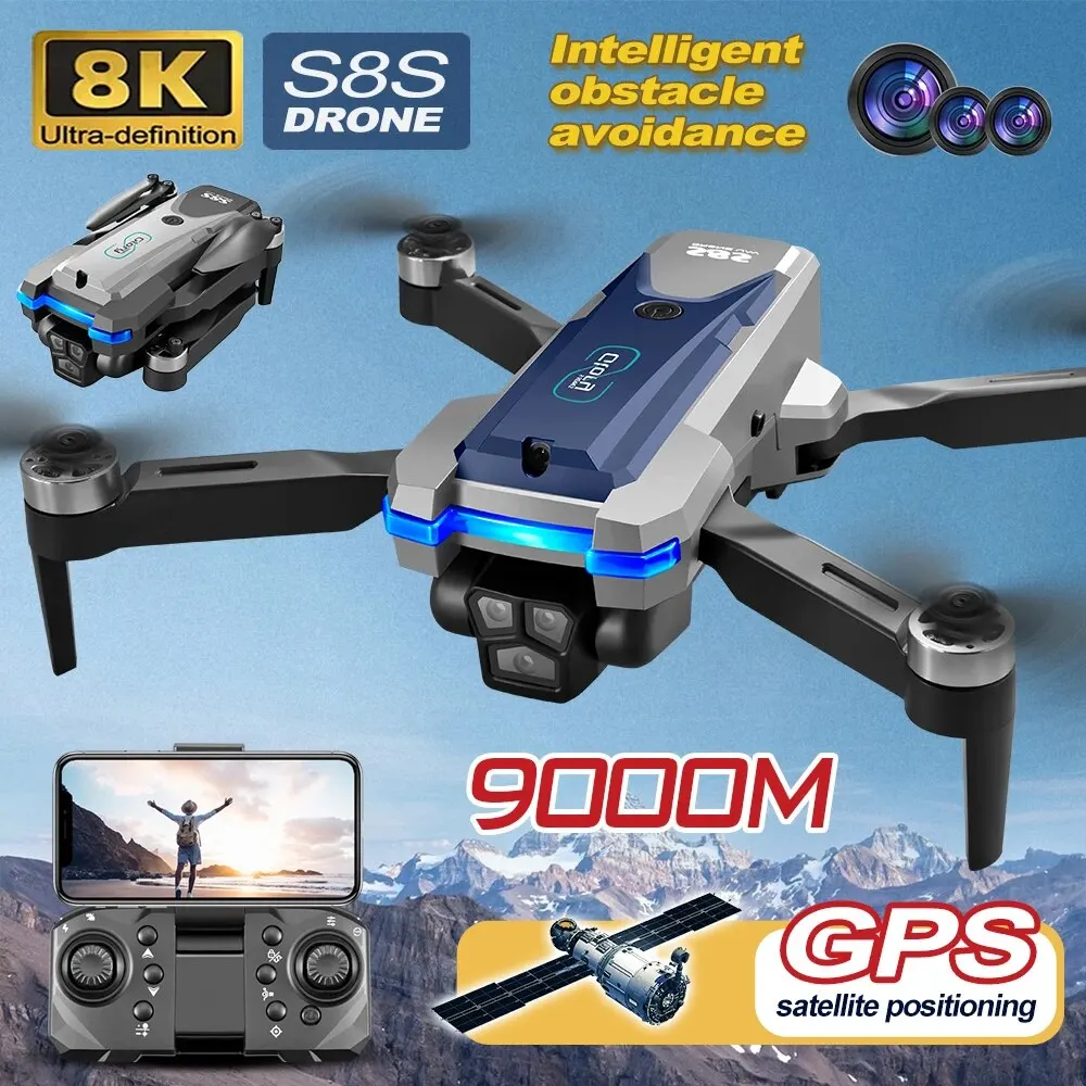 S8S GPS Drone 5G Wifi 8K HD Du - đánh giá và giá Rc Helicopter Electric
